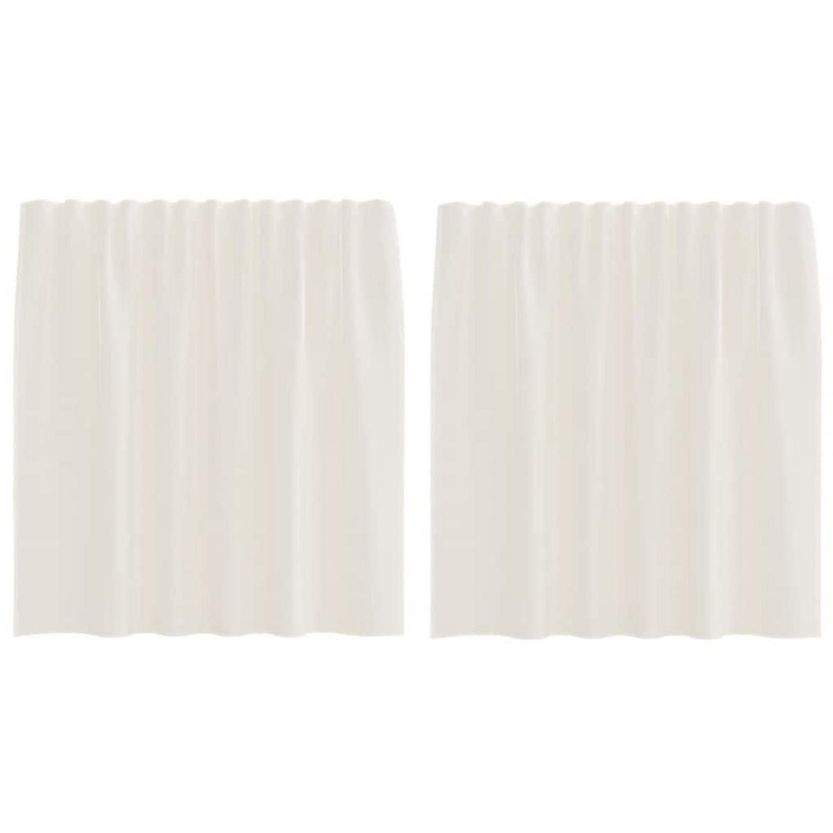 VIDAXL Rideaux en voile avec passants 2 pcs creme