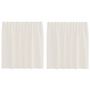 Voir la diapositive 2 : VIDAXL Rideaux en voile avec passants 2 pcs creme