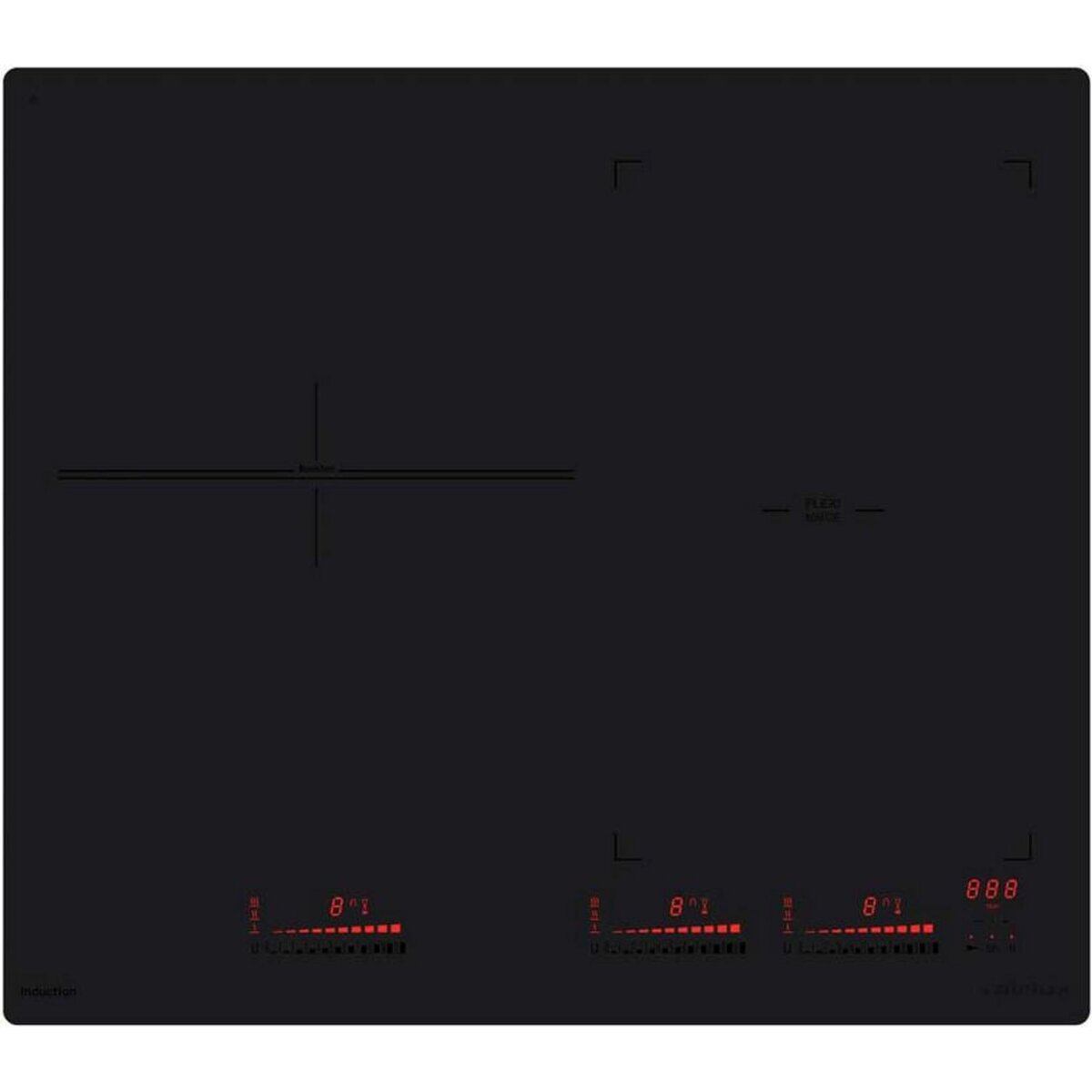 Airlux Table de cuisson induction 60cm 3 feux 7400w noir - atif63bkm