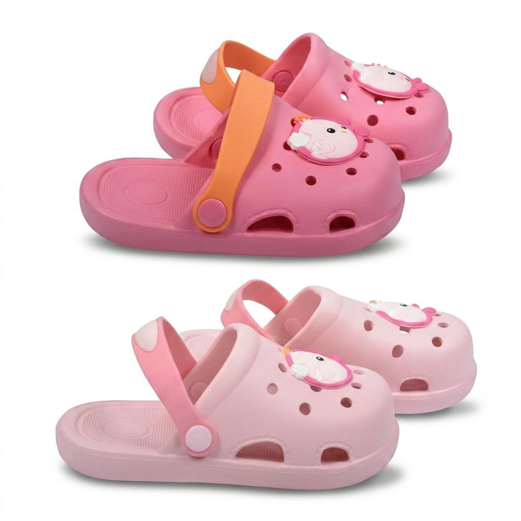 Voir la diapositive 1 : OZABI OZABI Pack 2 Paires Sabots Enfant EVA - Lanière Pivotante - Décoration Fantaisie