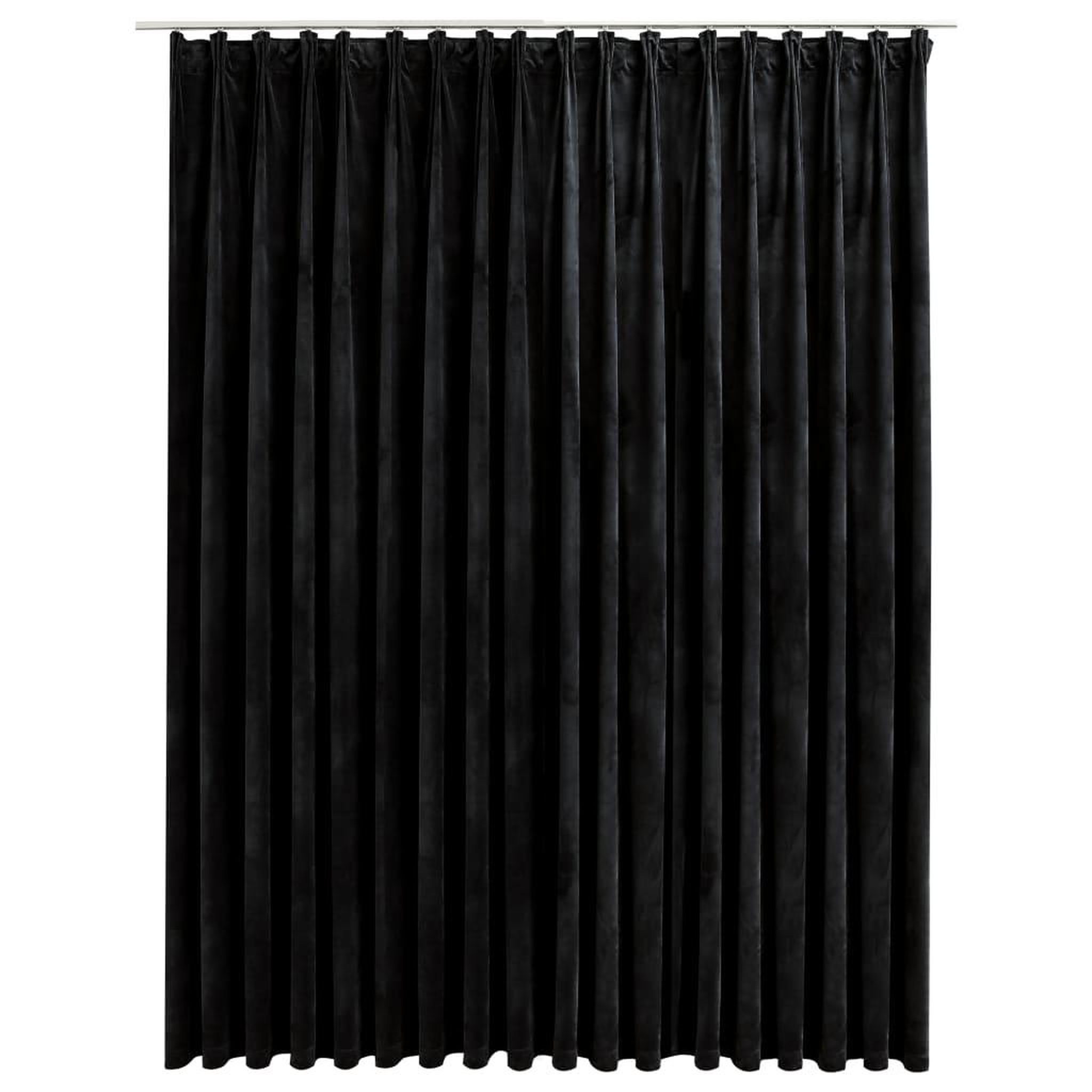 Voir la diapositive 2 : VIDAXL Rideau occultant avec crochets Velours Noir 290x245 cm