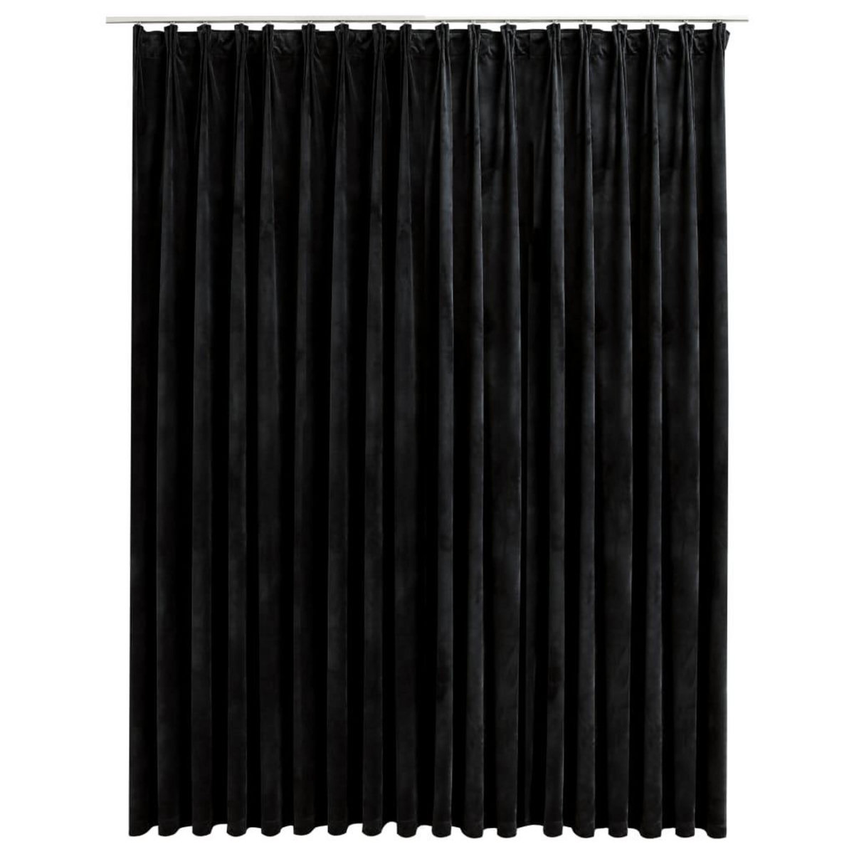 VIDAXL Rideau occultant avec crochets Velours Noir 290x245 cm
