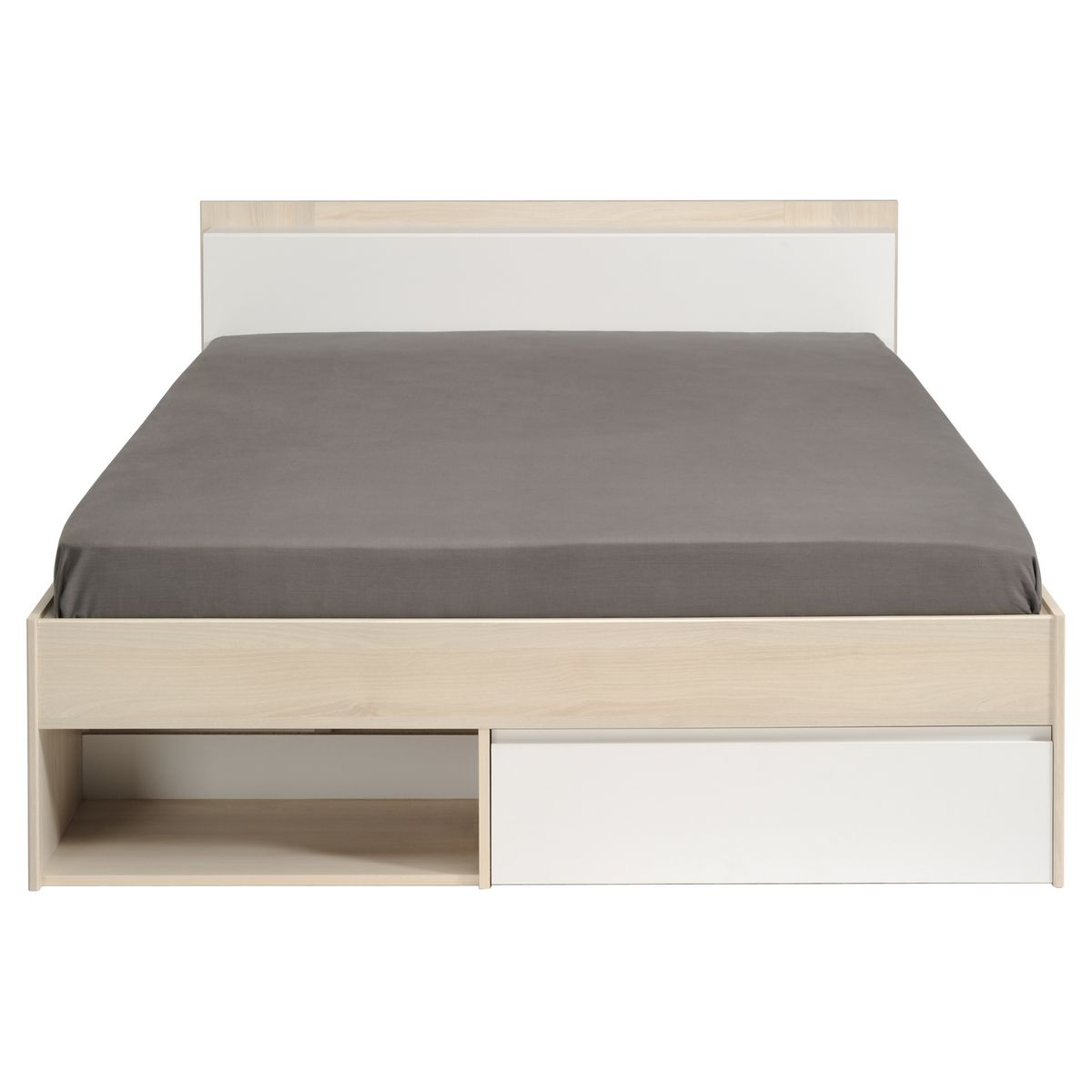 Lit double adulte 160x200 cm avec rangements BOOST