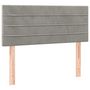 Voir la diapositive 4 : VIDAXL Tete de lit a LED Gris clair 80x5x78/88 cm Velours