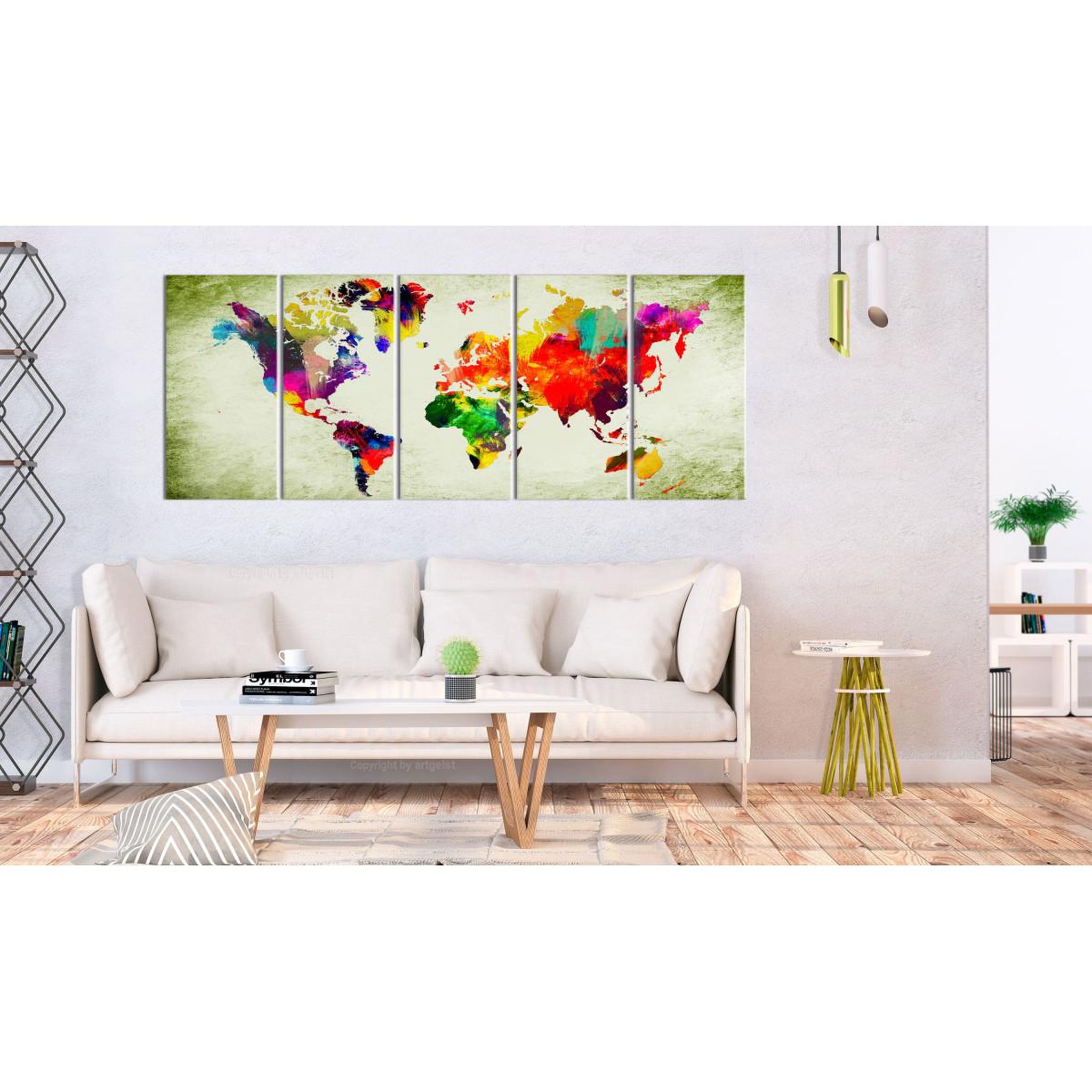 Voir la diapositive 2 : Paris Prix Tableau imprimé  colourful continents