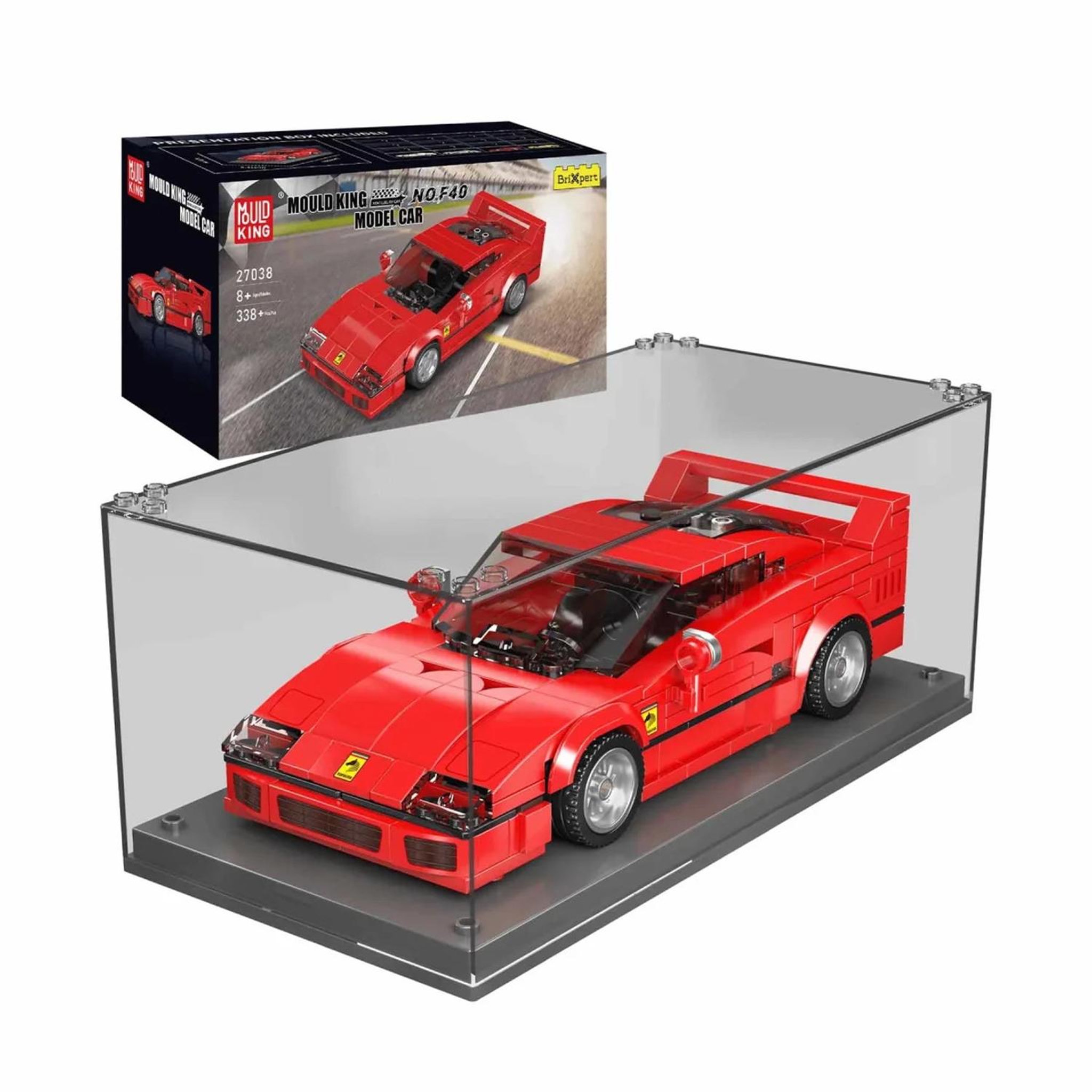 MOULD KING F40 Voiture de sport avec vitrine de présentation