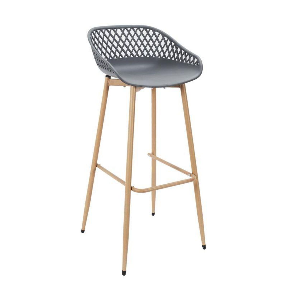 Paris Prix Lot de 2 Tabourets de Bar  Malaga  88cm Gris