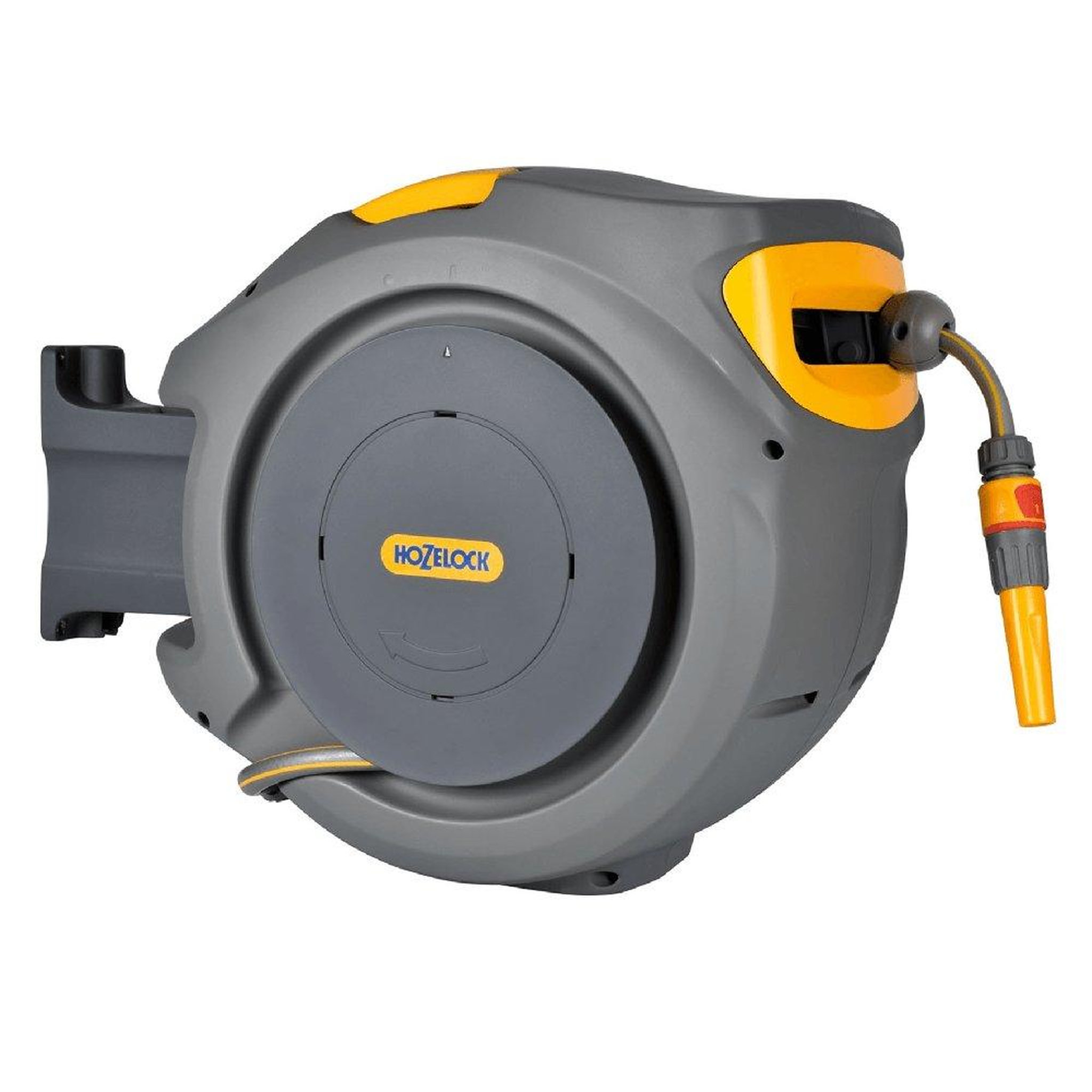 Hozelock Dévidoir caréné fixation murale enroulement automatique avec tuyau 30m