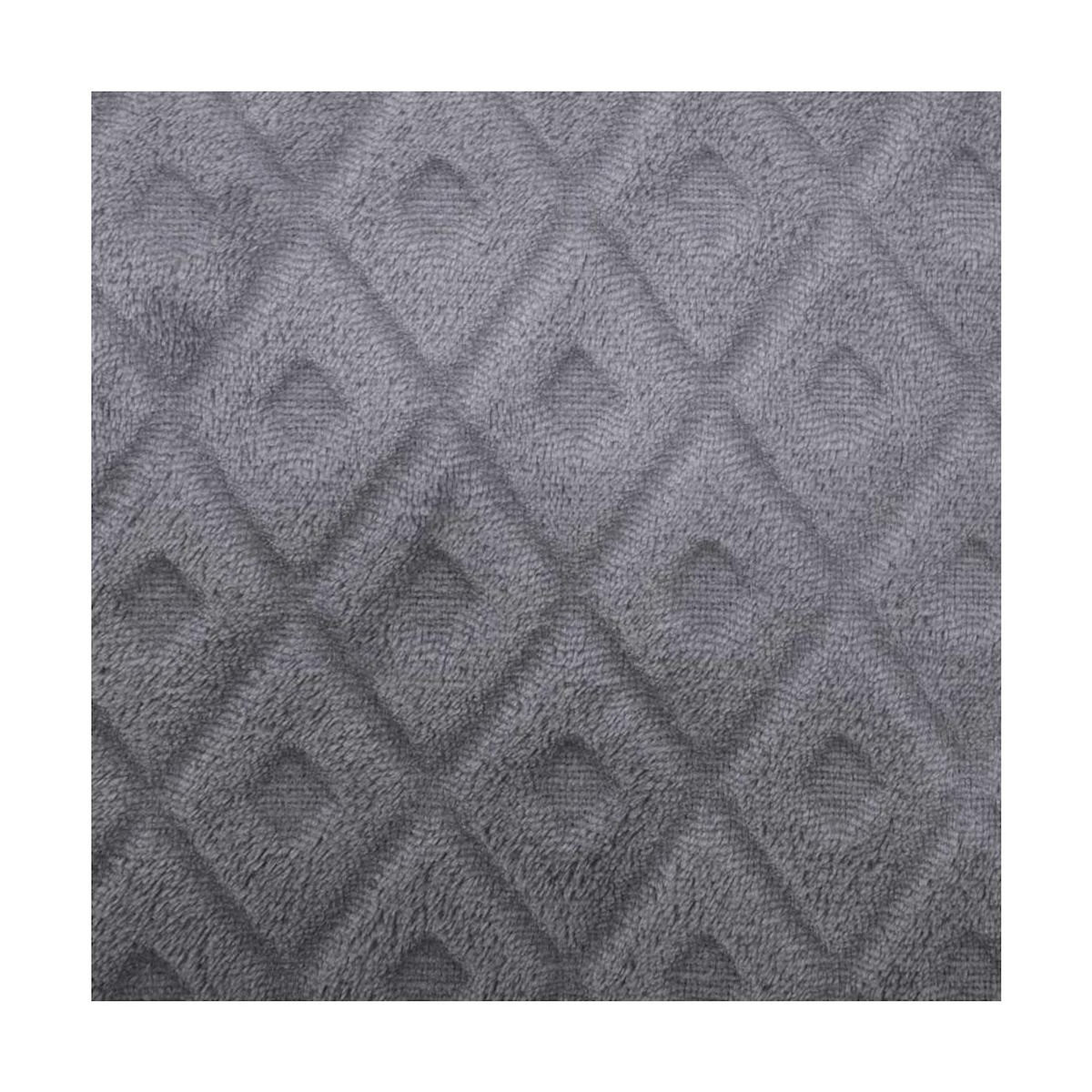 ATMOSPHERA Plaid Imprimé  Losange 3D  125x150cm Gris