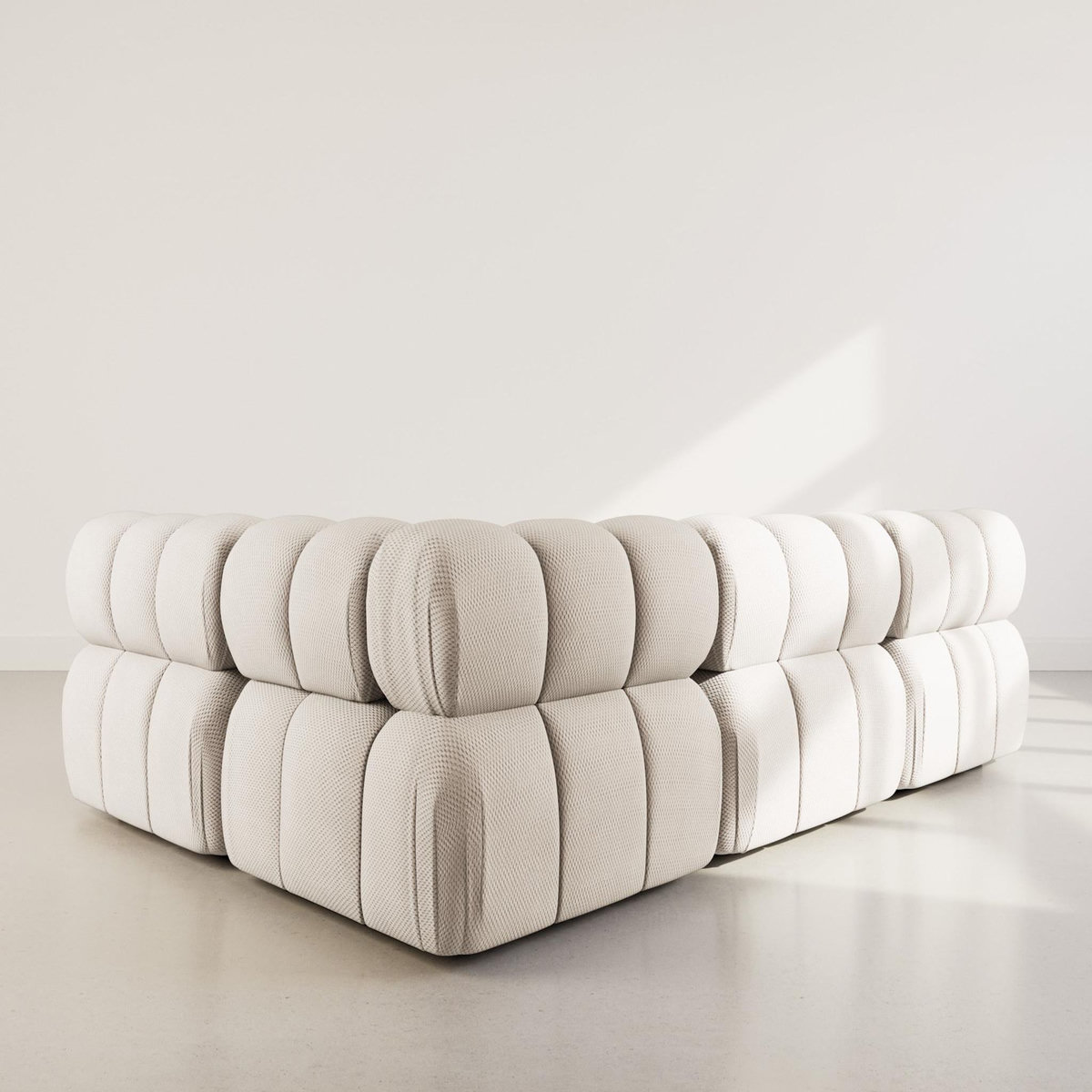 LISA DESIGN Ruby - canapé modulable d'angle droit 5 places en velours texturé