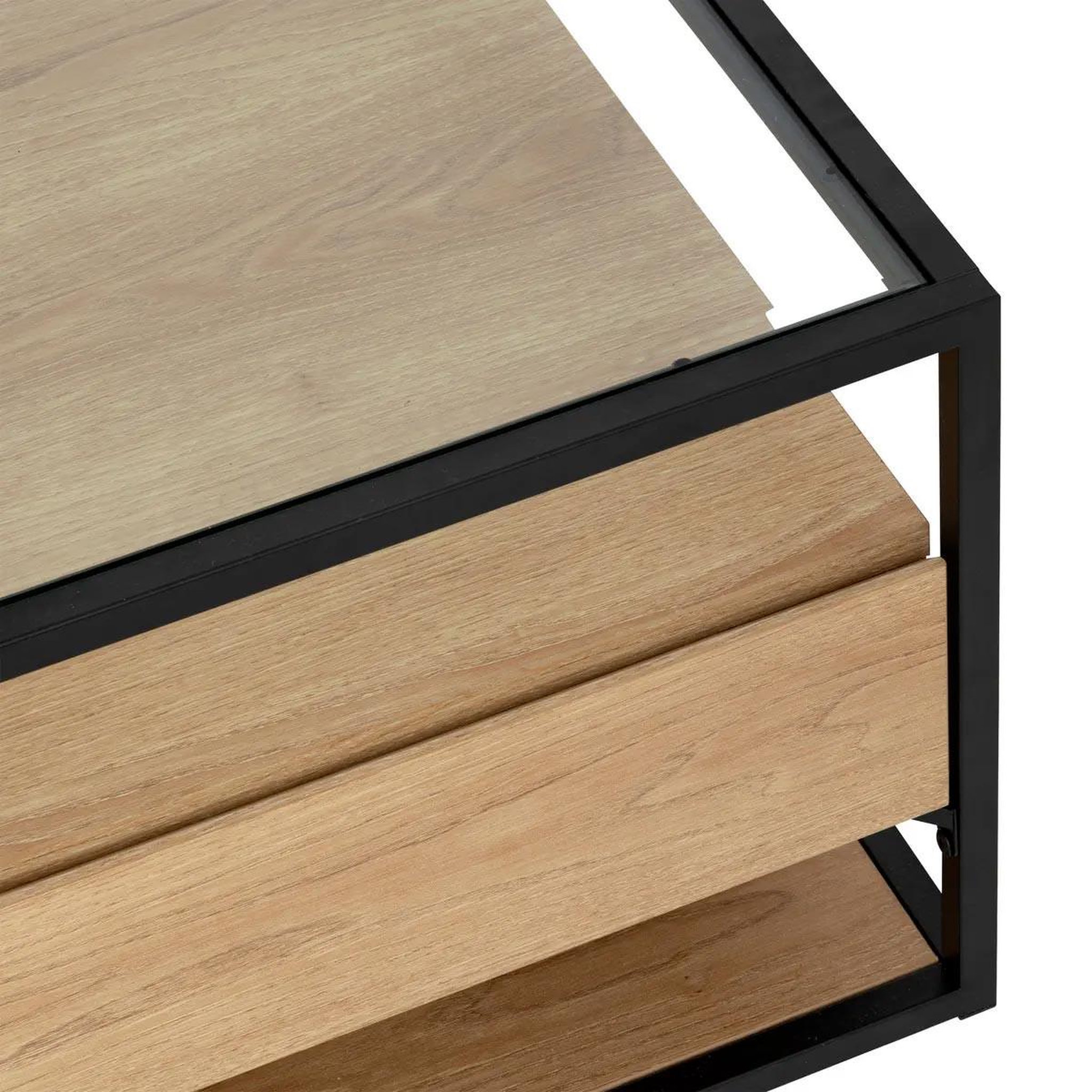 Voir la diapositive 3 : ATMOSPHERA Table basse 2 tiroirs  aldéa  120cm naturel