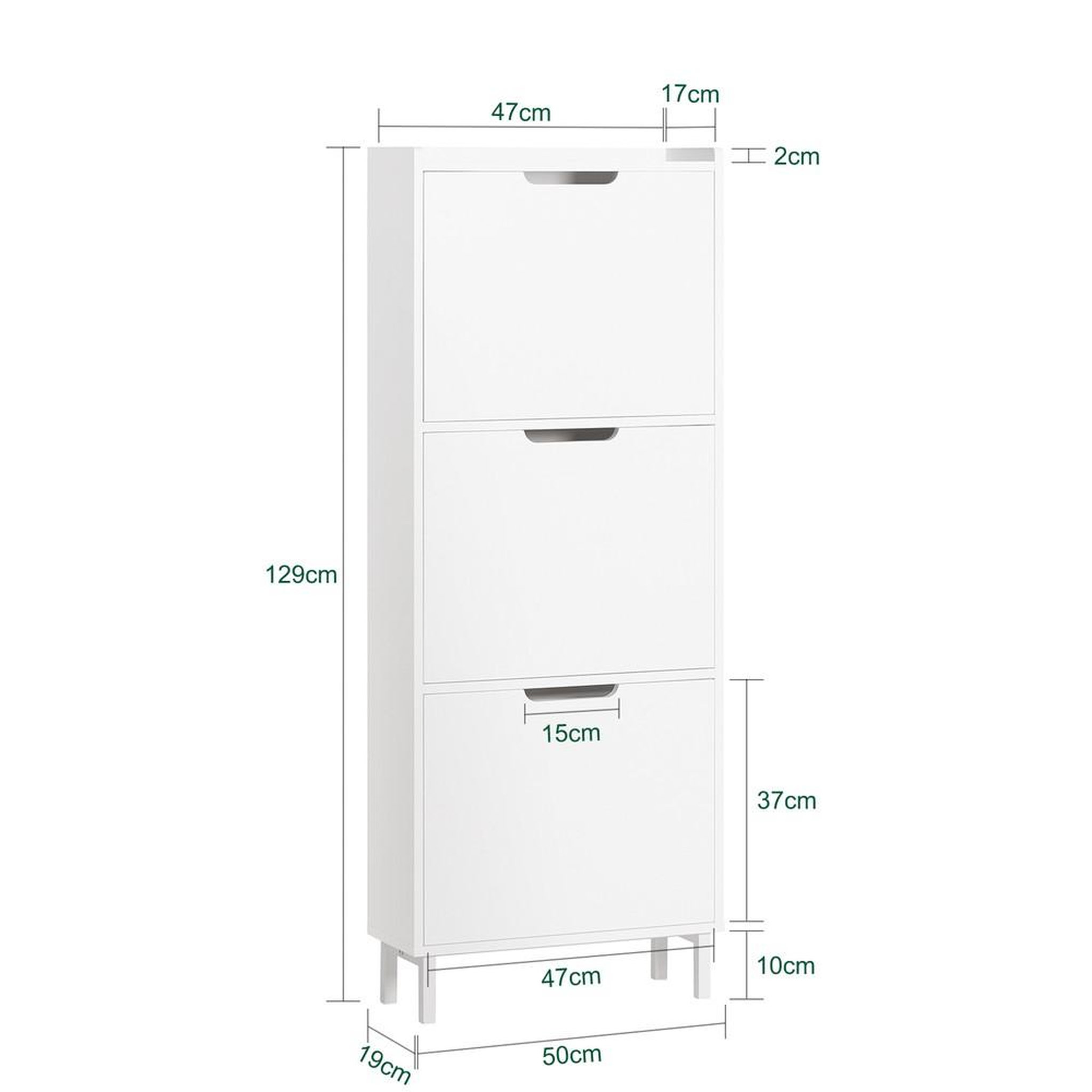 Voir la diapositive 3 : SOBUY SoBuy - Meuble À Chaussures 3 portes - Minimaliste - FSR151-H