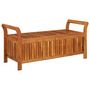 Voir la diapositive 3 : VIDAXL Banc de rangement de jardin avec coussin 126 cm Bois d'acacia