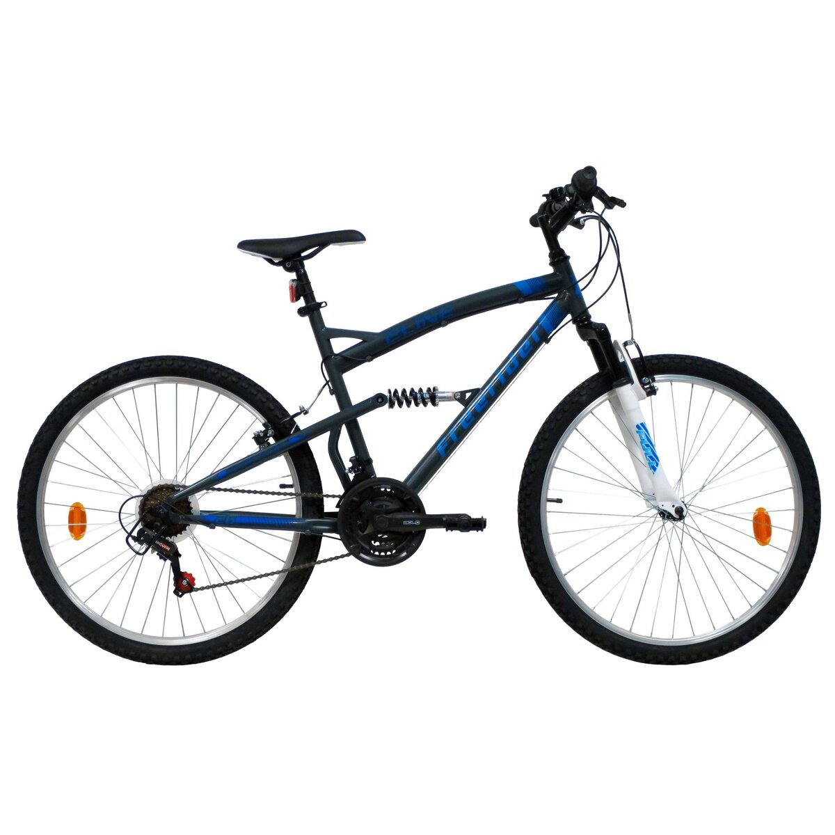 VTT 26'' Tout Suspendu Homme Freerider - 18 Vitesses - Freins V