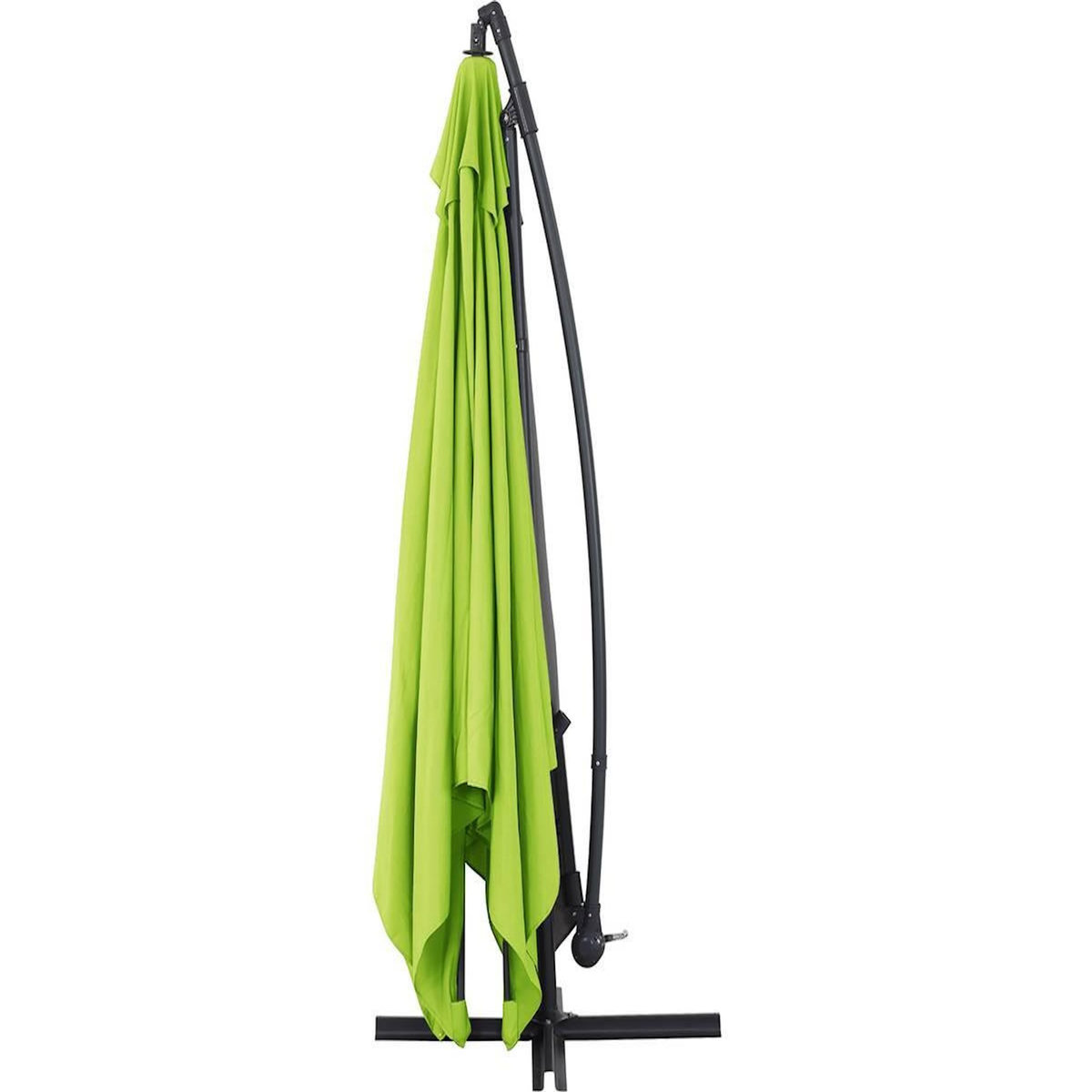 Habitat et Jardin Parasol jardin déporté Alu  Ilios 3  - Carré - 3 x 3 m - Vert - Dalles incluses