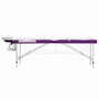 VIDAXL Table de massage pliable 3 zones Aluminium Blanc et violet