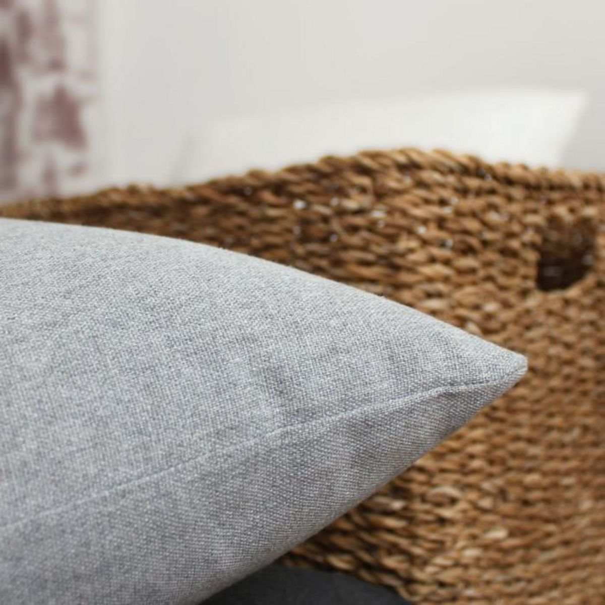 Paris Prix Coussin Déco Uni  Dune  40x40cm Gris Clair