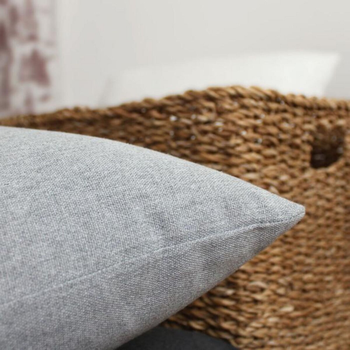 Paris Prix Coussin Déco Uni  Dune  40x40cm Gris Clair