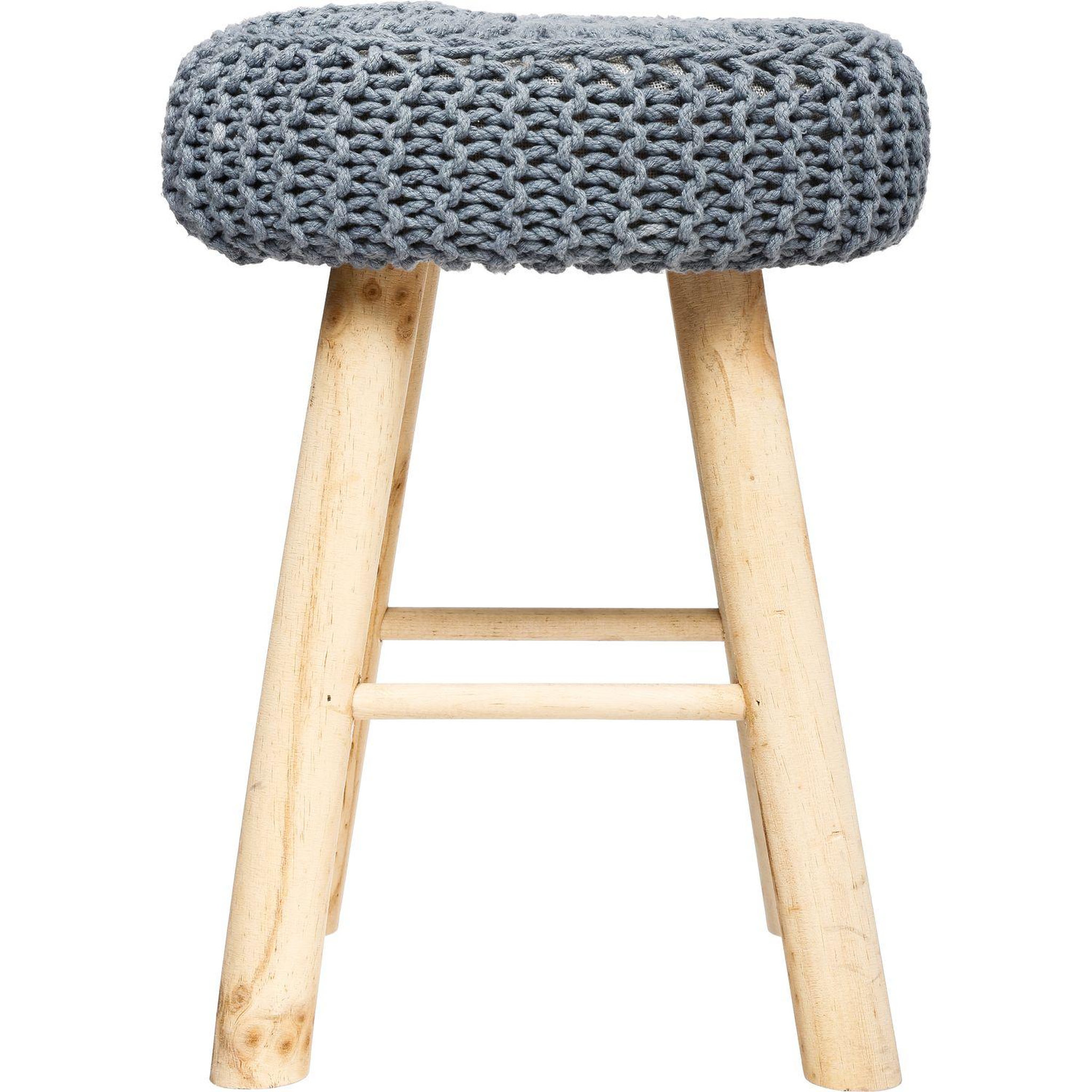 Voir la diapositive 2 : ATMOSPHERA Tabouret en maille Suzette - H. 43 cm