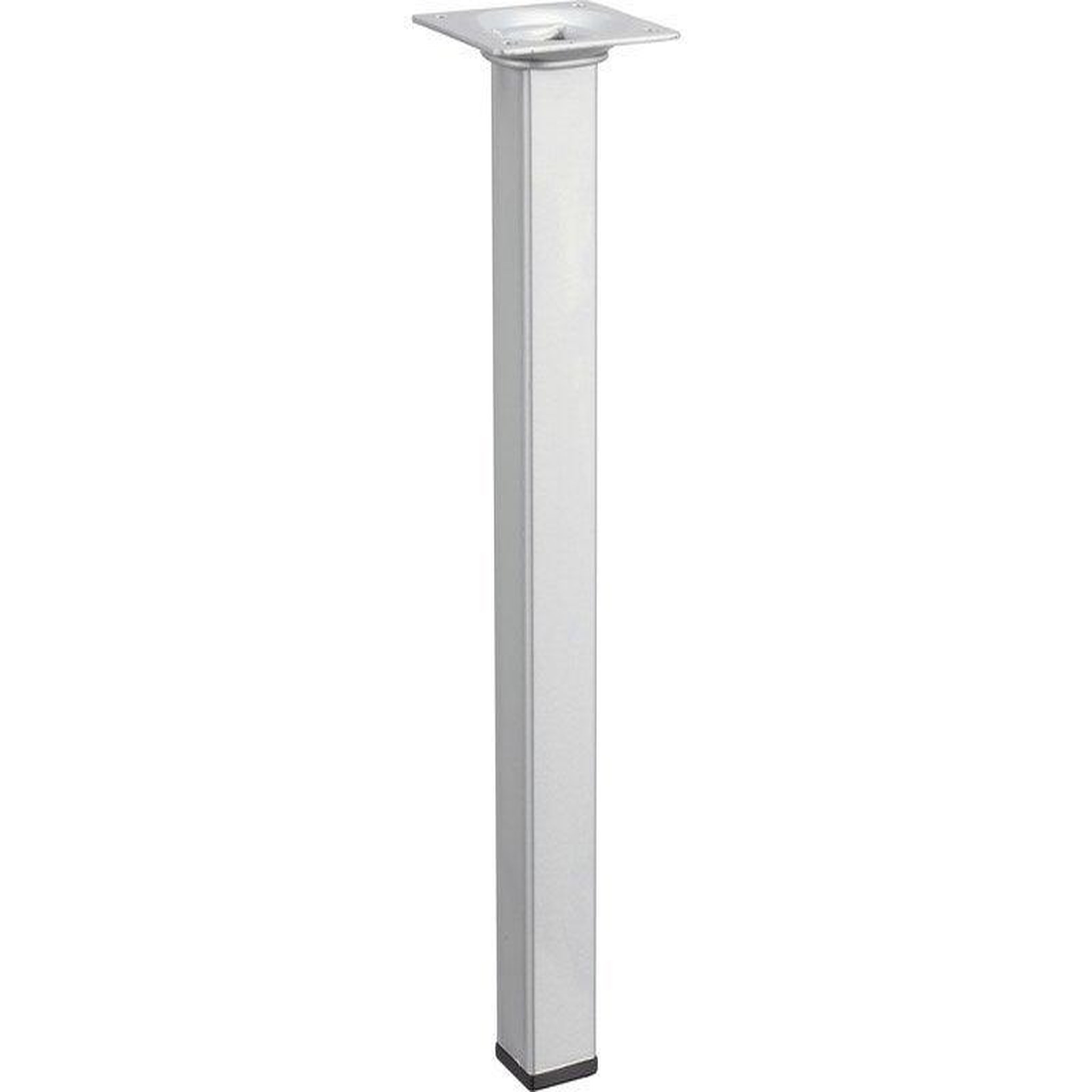 CENTRALE BRICO Pied table basse carré HETTICH fixe, H.25 cm acier mat gris