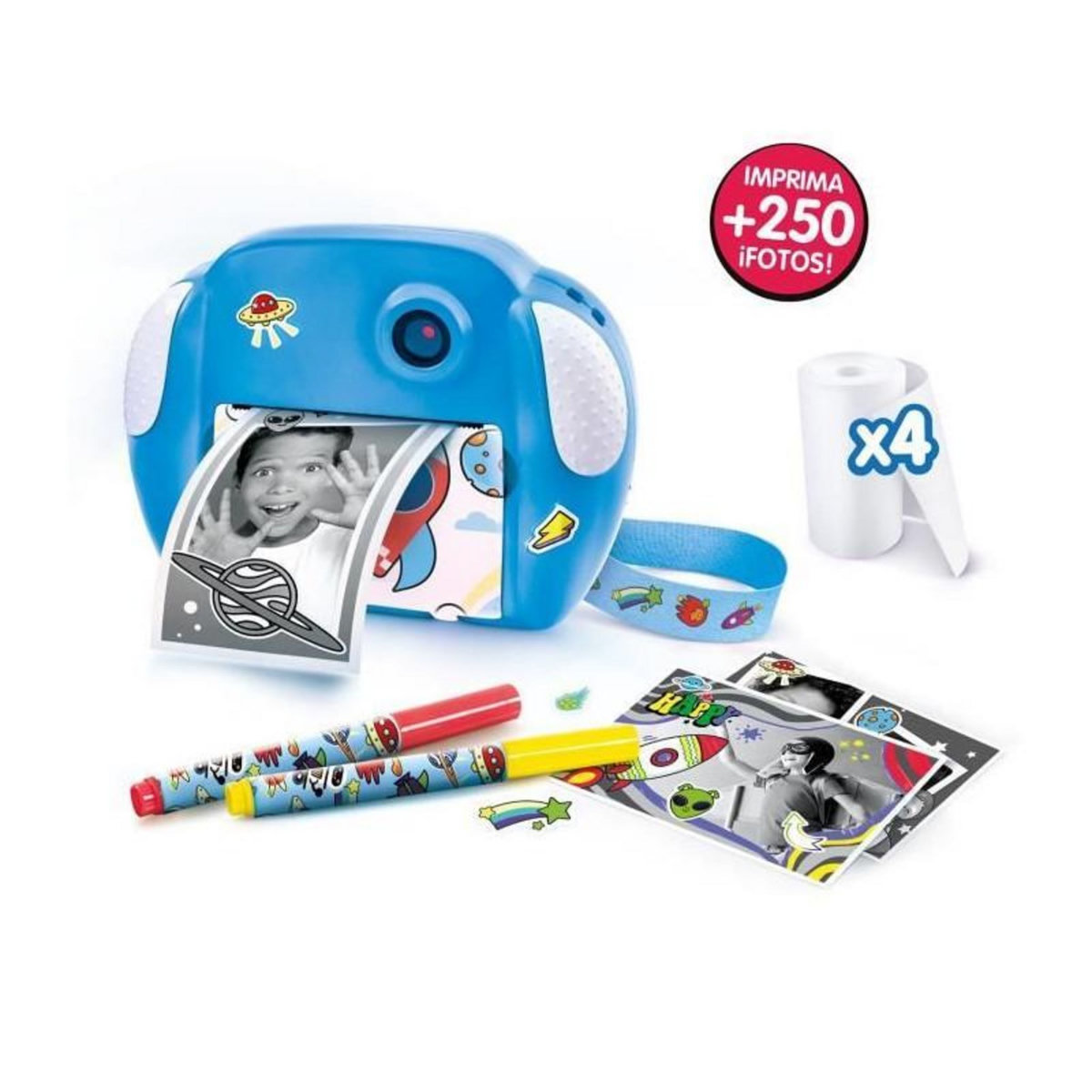 Canal Toys PHOTO CREATOR - Appareil Photo a impression instantanée Junior - Theme fusée - CLK 011 - Canal Toys