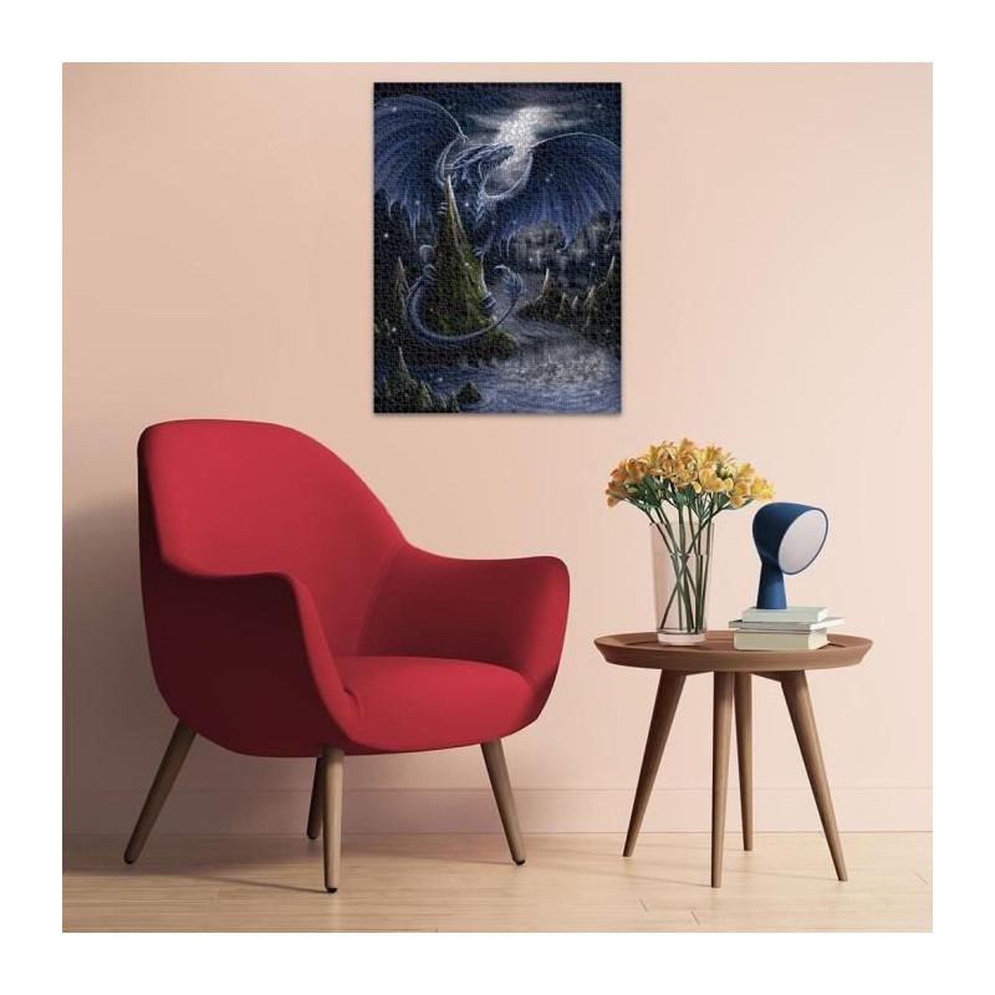 Voir la diapositive 4 : RAVENSBURGER Puzzle 1500 pièces Le Dragon bleu – Ravensburger – Dès 14 ans – Adulte – 80x60 cm