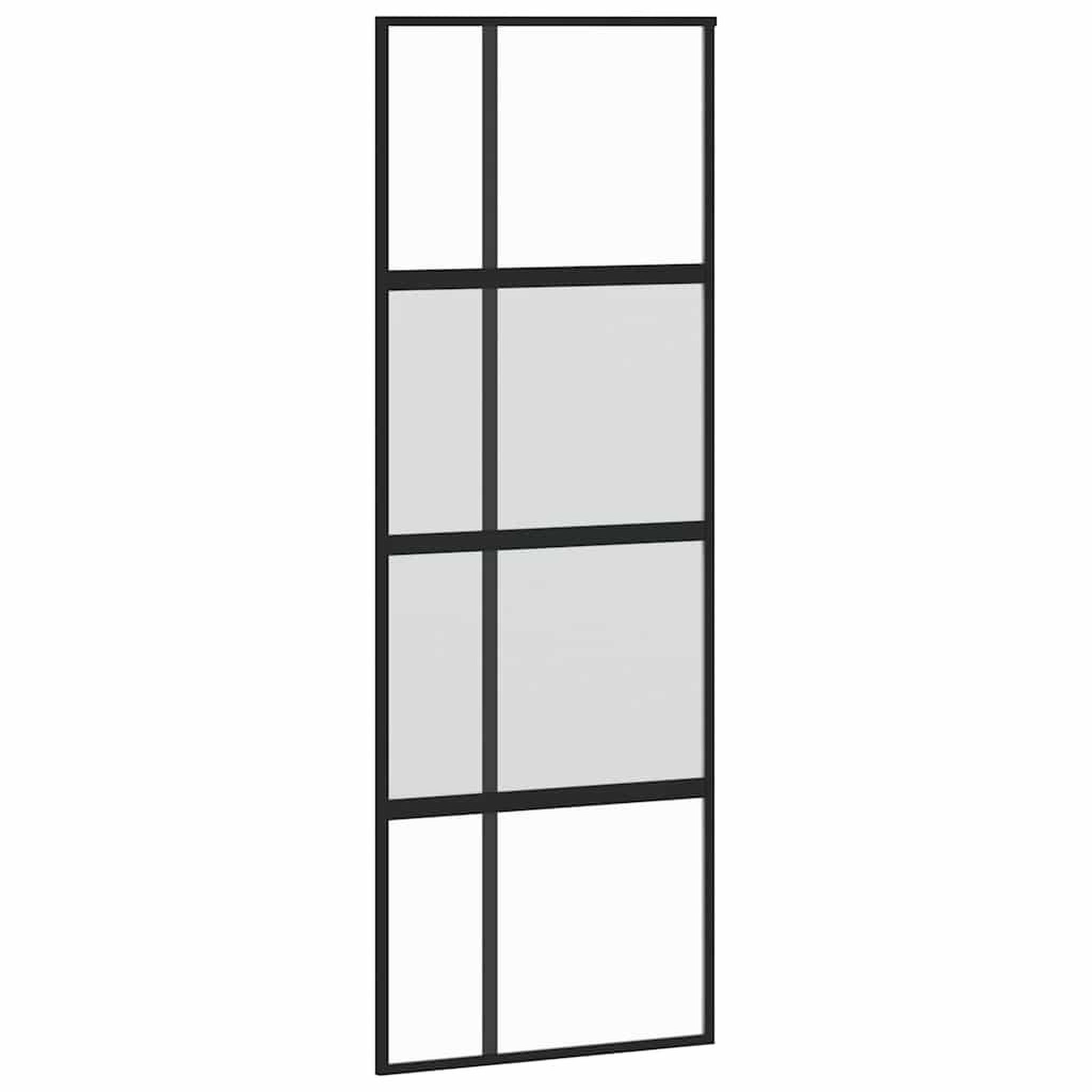 Voir la diapositive 5 : VIDAXL Porte coulissante kit quincaillerie noir 76x205 cm verre trempe