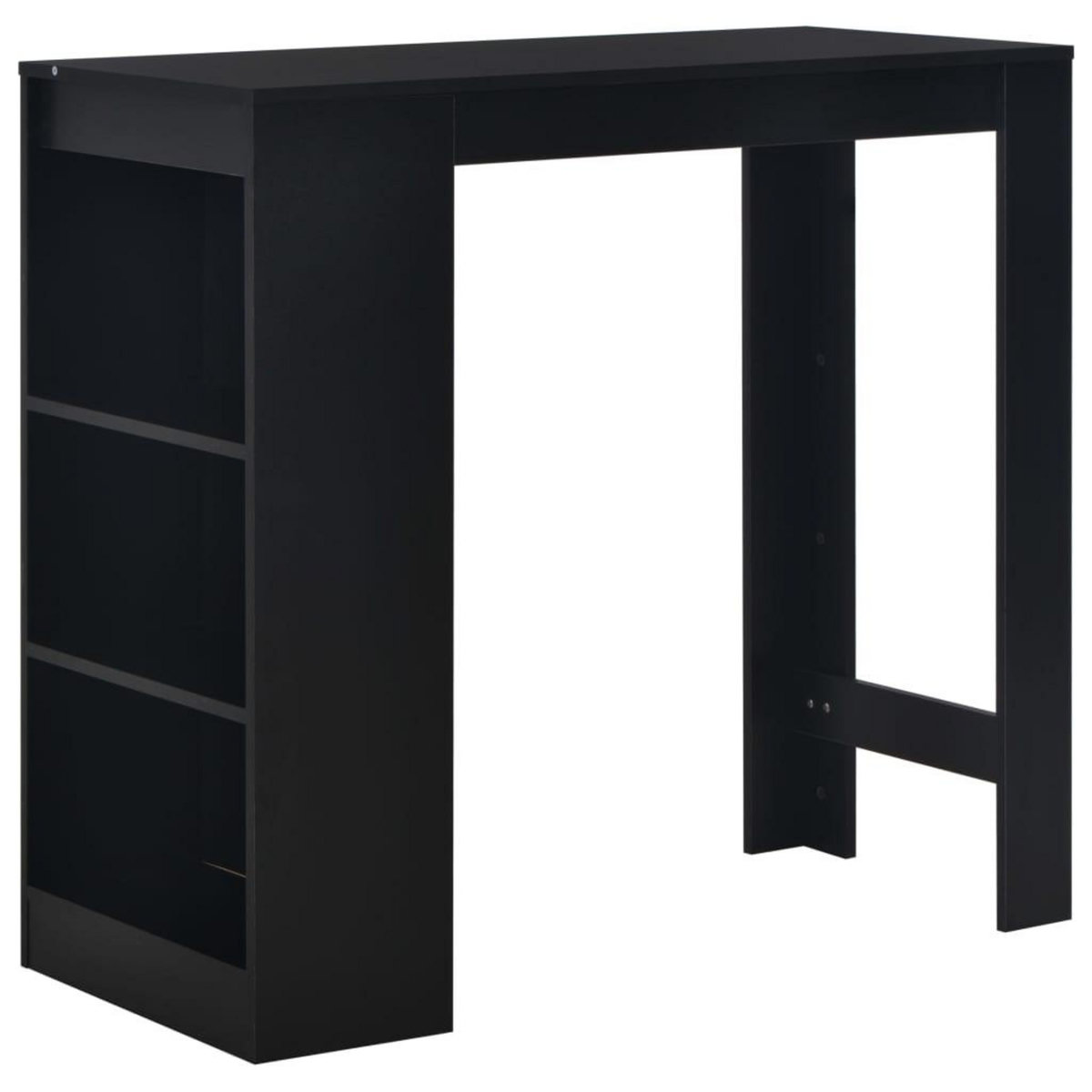 VIDAXL Table de bar avec etagere Noir 110x50x103 cm
