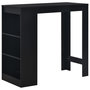 Voir la diapositive 1 : VIDAXL Table de bar avec etagere Noir 110x50x103 cm
