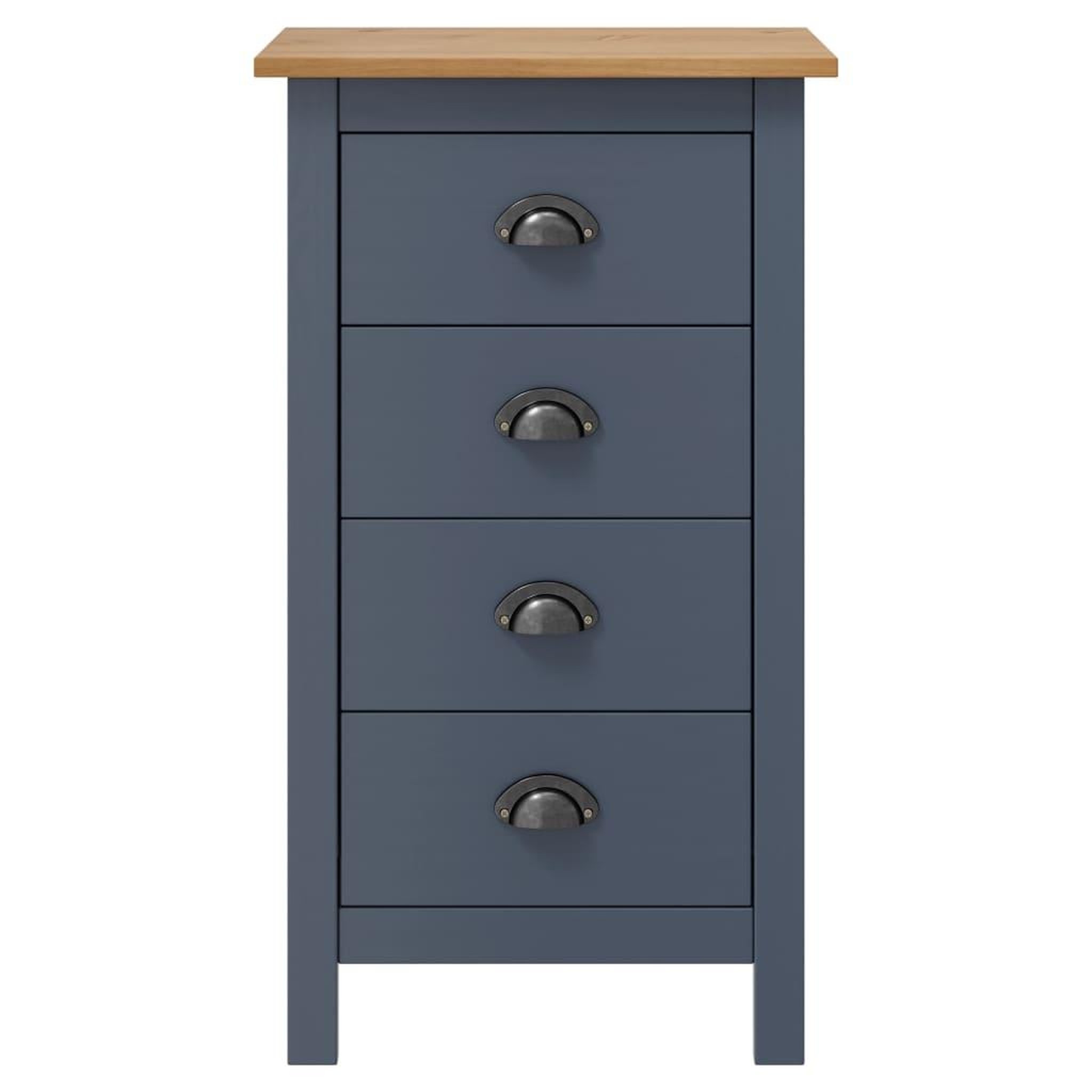 Voir la diapositive 2 : VIDAXL Buffet Hill Gris 46x35x80 cm Bois de pin solide