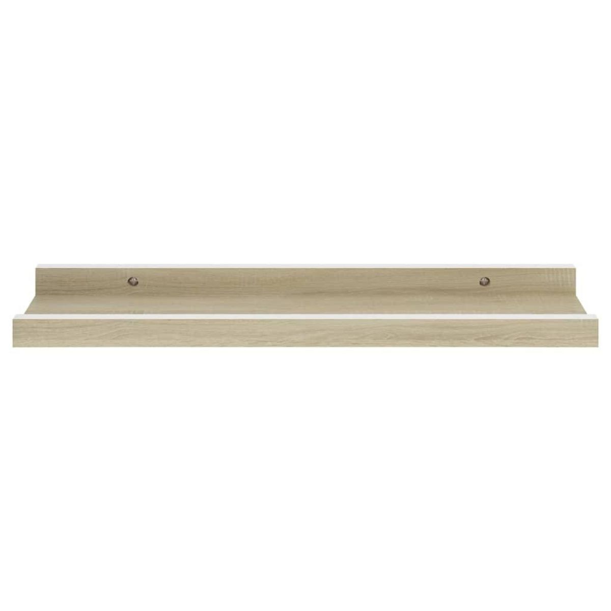 VIDAXL Etageres murales 2 pcs blanc et chene sonoma 40x9x3 cm
