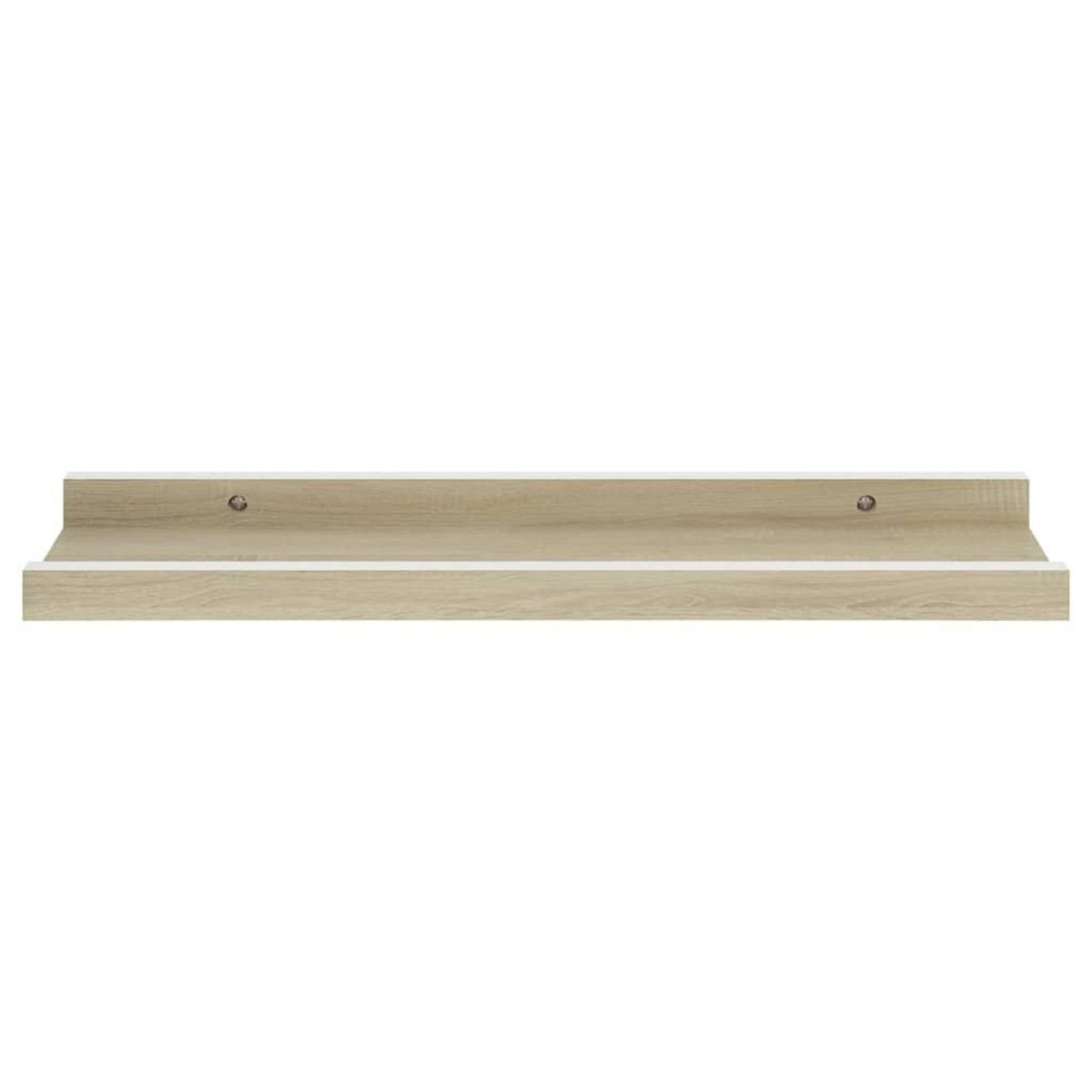 VIDAXL Etageres murales 2 pcs blanc et chene sonoma 40x9x3 cm