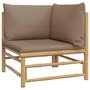 Voir la diapositive 5 : VIDAXL Salon de jardin 7 pcs avec coussins taupe bambou