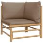 Voir la diapositive 5 : VIDAXL Salon de jardin 7 pcs avec coussins taupe bambou