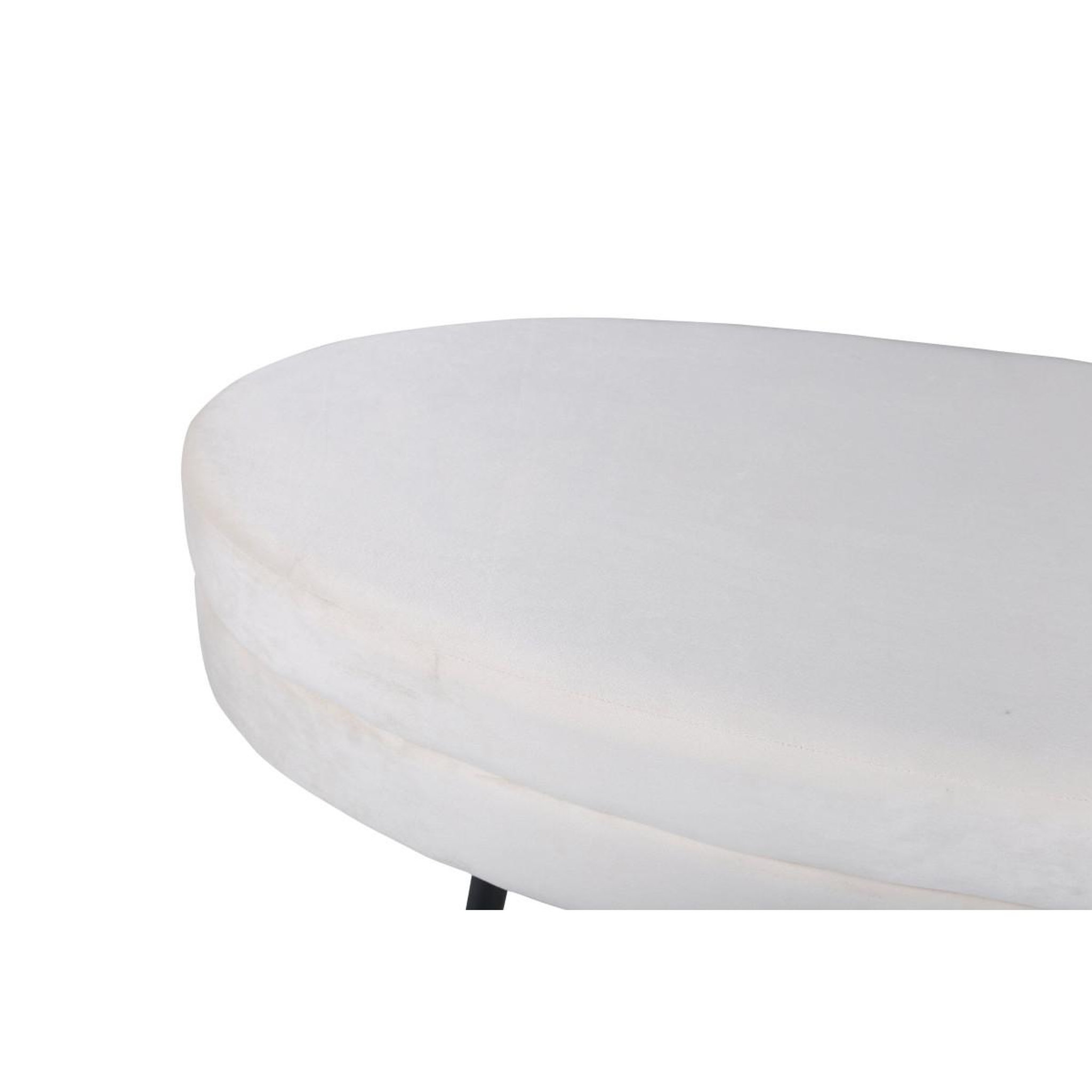 Voir la diapositive 5 : Paris Prix Pouf design en velours  otto  100cm blanc cassé