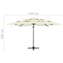 Voir la diapositive 6 : VIDAXL Parasol de jardin a 4 niveaux avec mat en aluminium sable