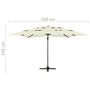 Voir la diapositive 6 : VIDAXL Parasol de jardin a 4 niveaux avec mat en aluminium sable