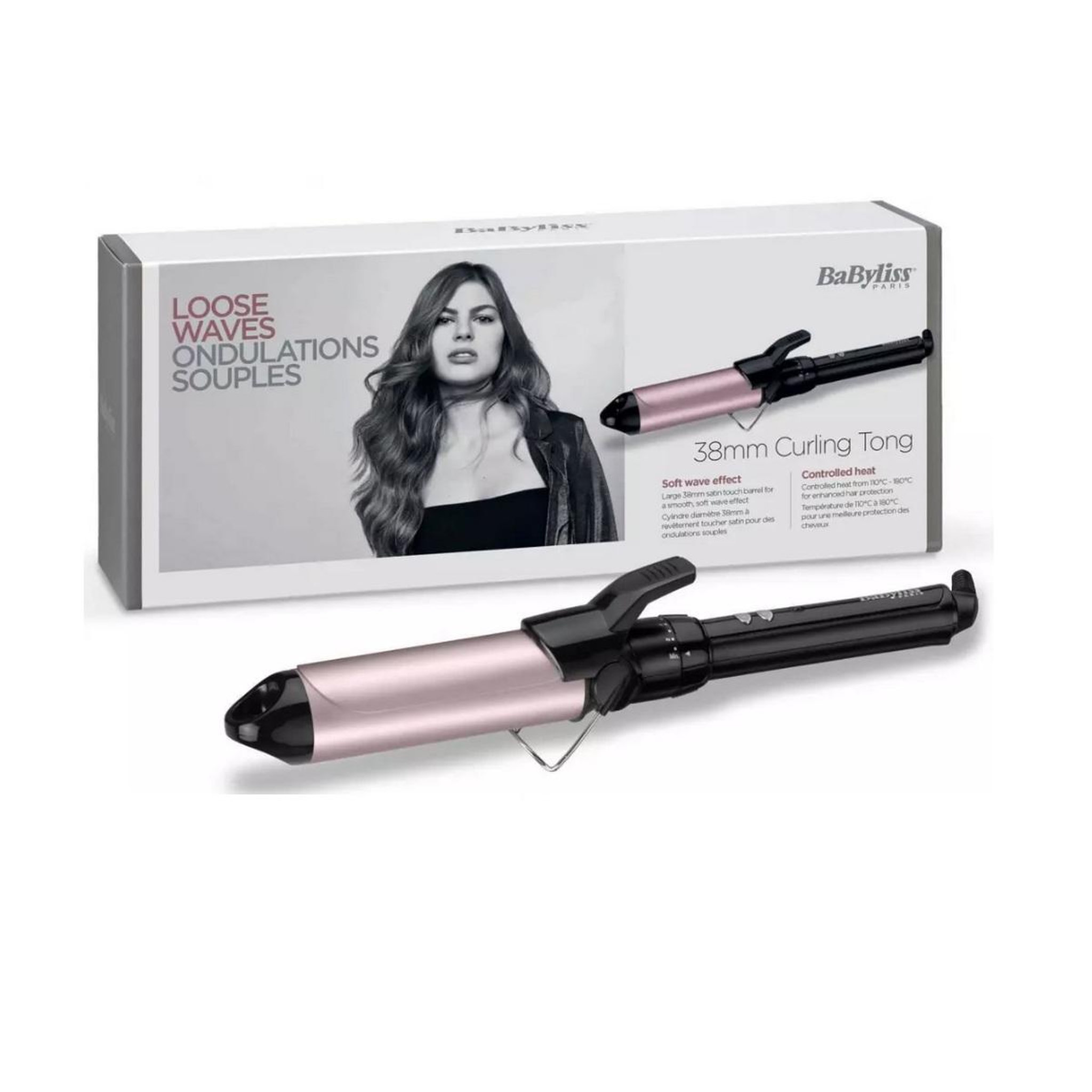 Voir la diapositive 4 : BABYLISS Fer à boucler noir/rose - c338e