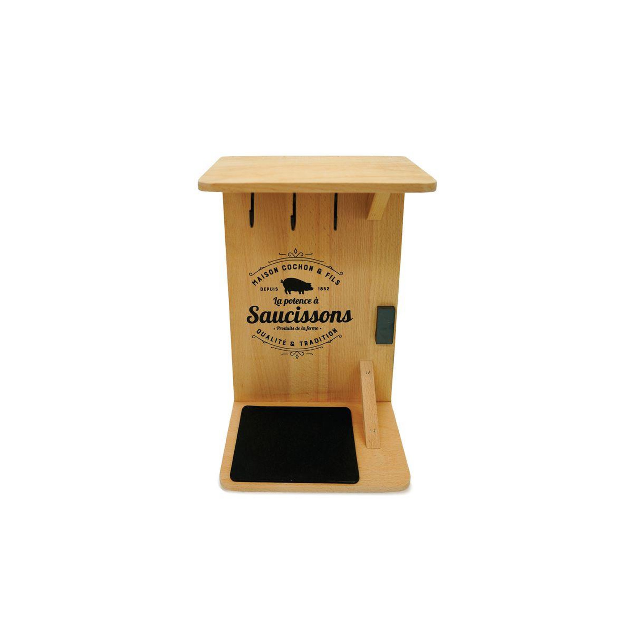 Fackelmann Support en bois pour saucisson sec avec crochets Fackelmann