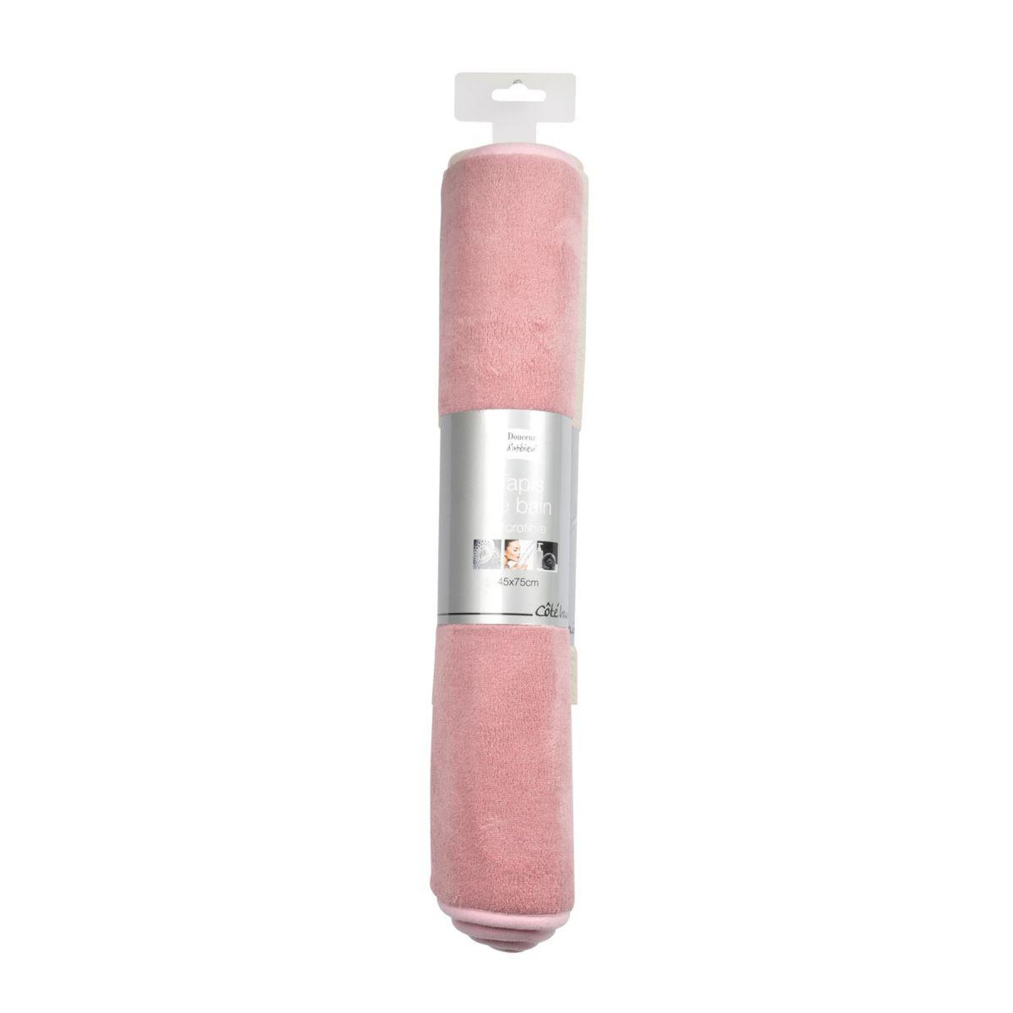 Voir la diapositive 3 : Douceur d'Intérieur Tapis de bain microfibre  vitamine ii  45x75cm rose