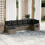 Voir la diapositive 1 : VIDAXL Salon de jardin avec coussins 7 pcs gris resine tressee
