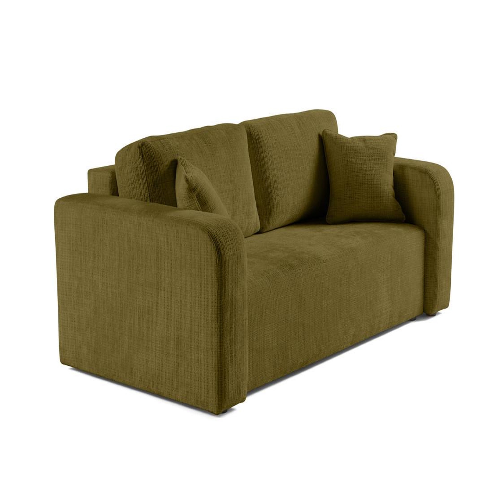 Voir la diapositive 3 : BEST MOBILIER Miro - canapé droit 2 places - en velours texturé