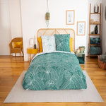 Home collection Parure housse de couette 100% coton bci adouci 57 fils mig - tilda. Coloris disponibles : Vert