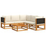 Voir la diapositive 2 : VIDAXL Salon de jardin avec coussins 6 pcs bois d'acacia solide