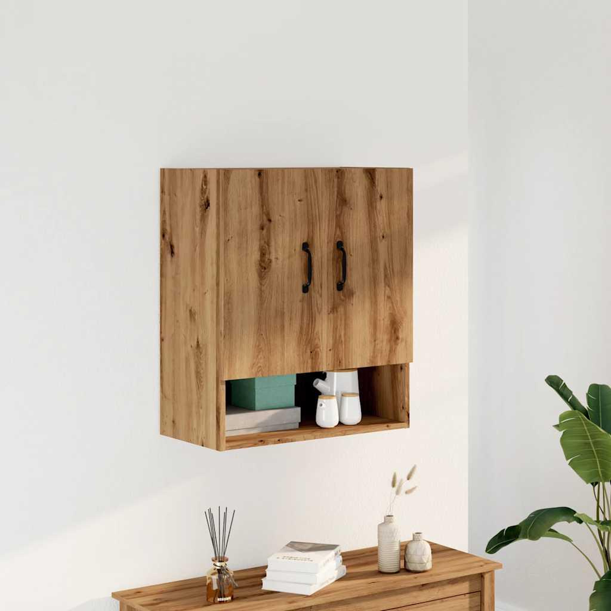 Voir la diapositive 3 : VIDAXL Armoire murale chene artisanal 60x31x70 cm bois d'ingenierie