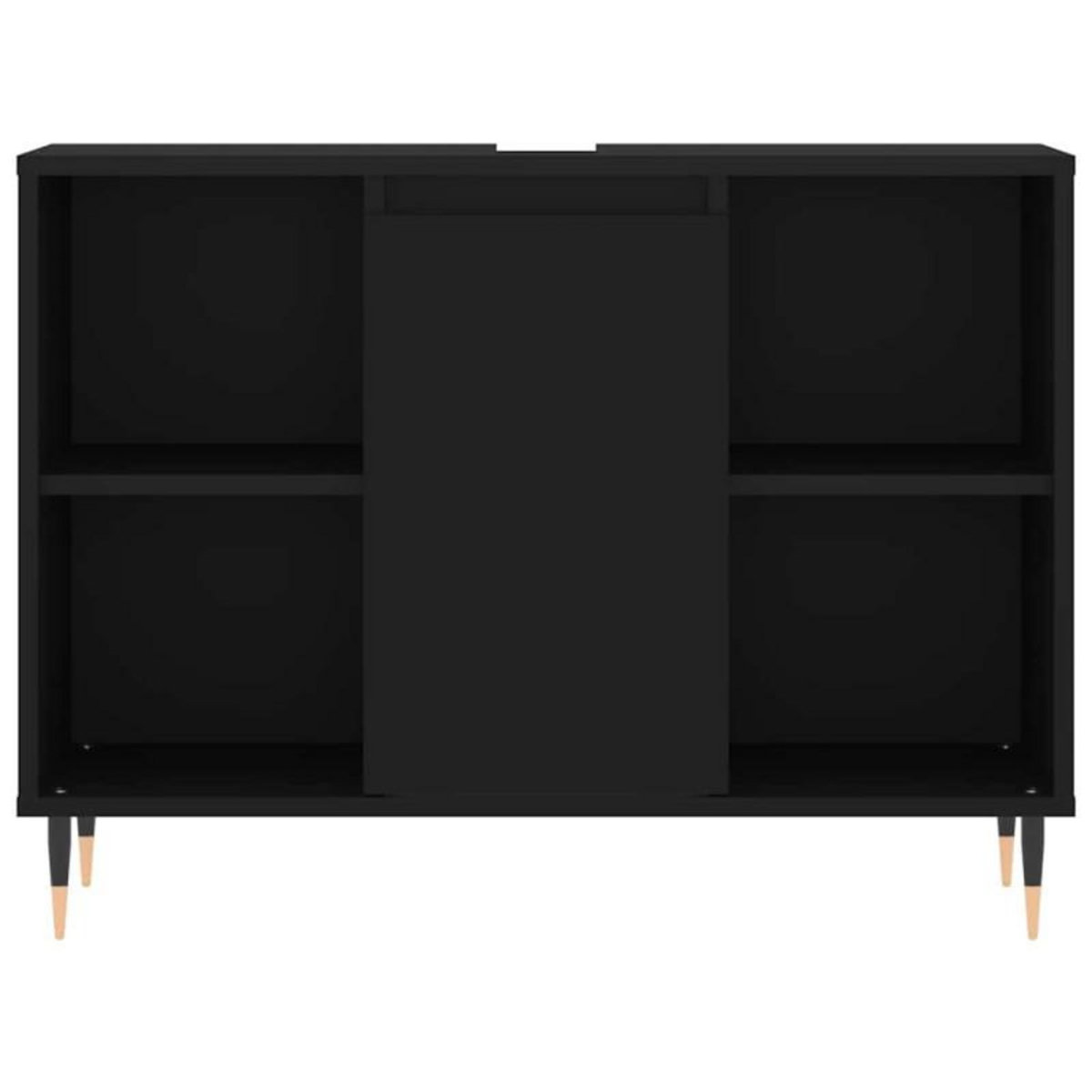 VIDAXL Armoire de salle de bain noir 80x33x60 cm bois d ingénierie