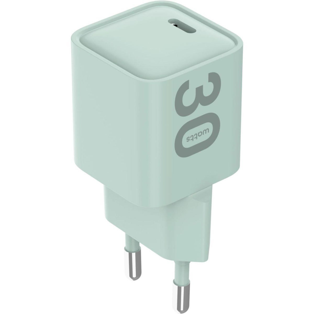 ESSENTIEL B Chargeur USB-C 30W vert métallisé