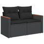 Voir la diapositive 5 : VIDAXL Salon de jardin 7 pcs avec coussins noir resine tressee