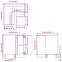 Voir la diapositive 6 : VIDAXL Armoire de plancher d'angle blanc brillant 75,5x75,5x81,5 cm