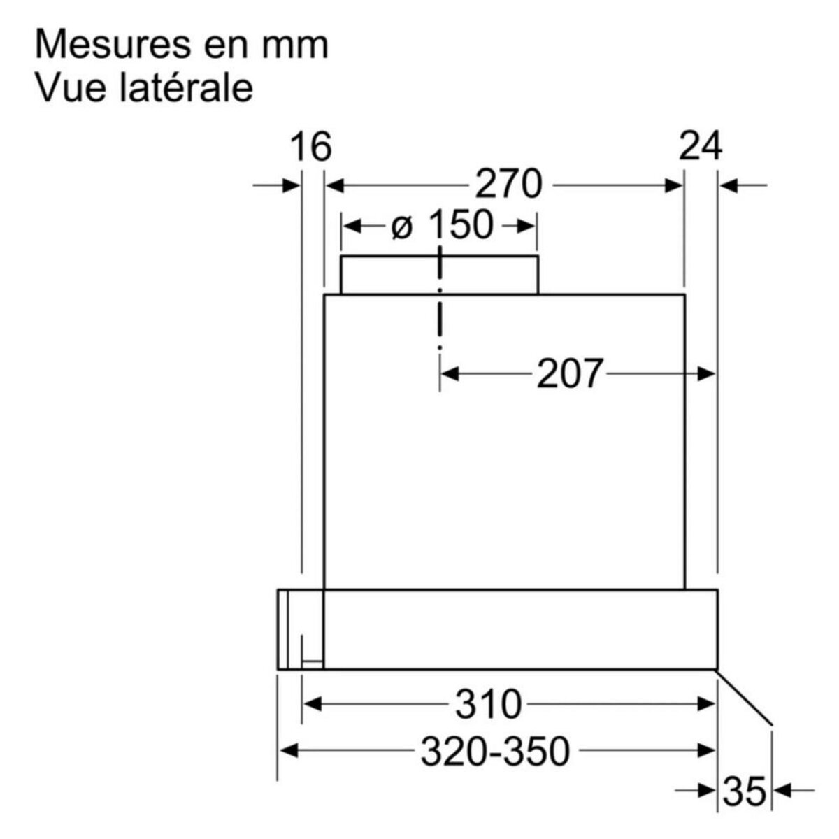 BOSCH Hotte box intégrée 90cm 620m3/h noir/verre - DBB96AF60
